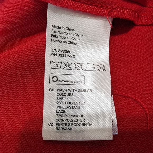 H&M Red Fit and Flare dress size 10 - Picture 10 of 10